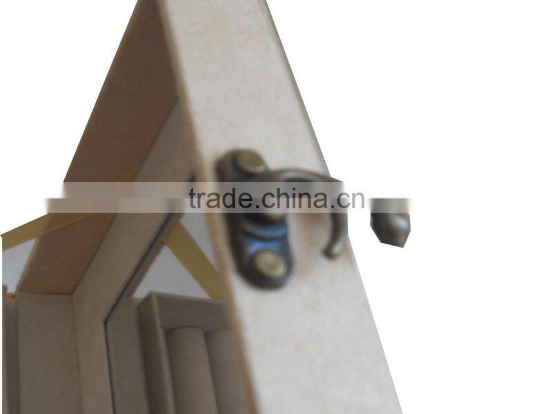 Luxury yellow flock hand-held jewelry box .hot design sale , box factory