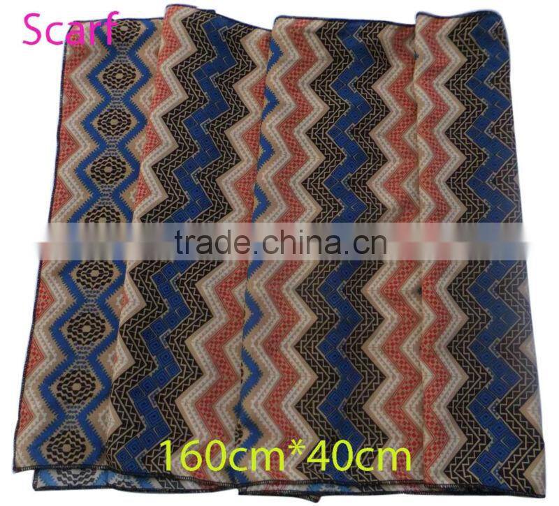 fashion stripe printed fabric scarf