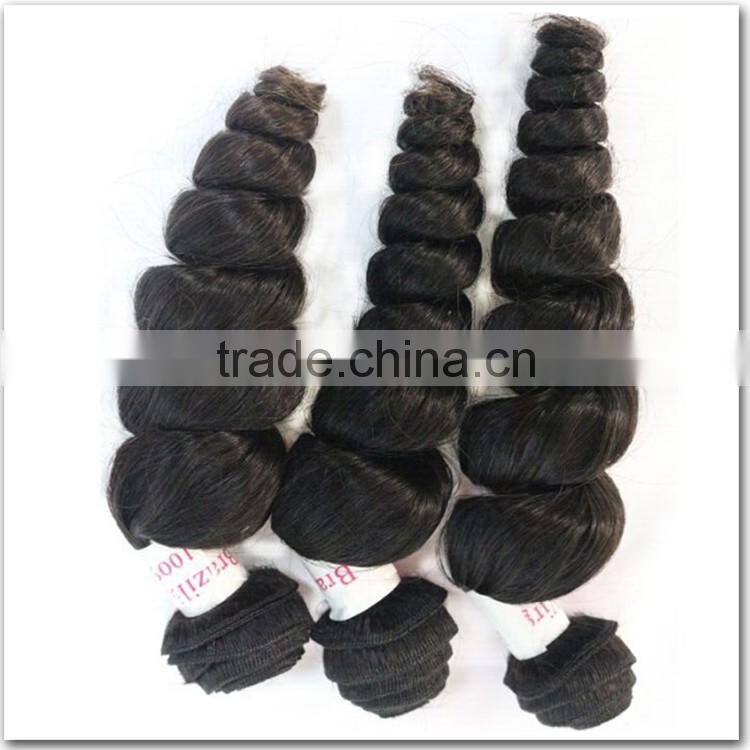 7A Russian Loose Wave Virgin Hair Human Hair Weave Brazilian Virgin Hair Bundles DHL Free Shipping