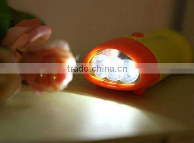 Mini flashlight Duck Cartoon 4LED lamp rechargeable flashlight