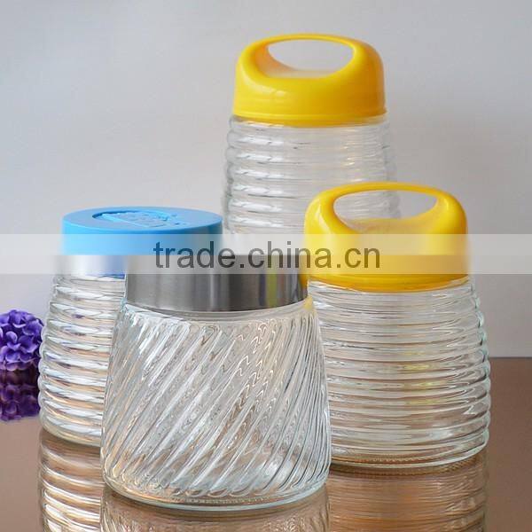 Storage glass jar/seal glass pot different size for christamas