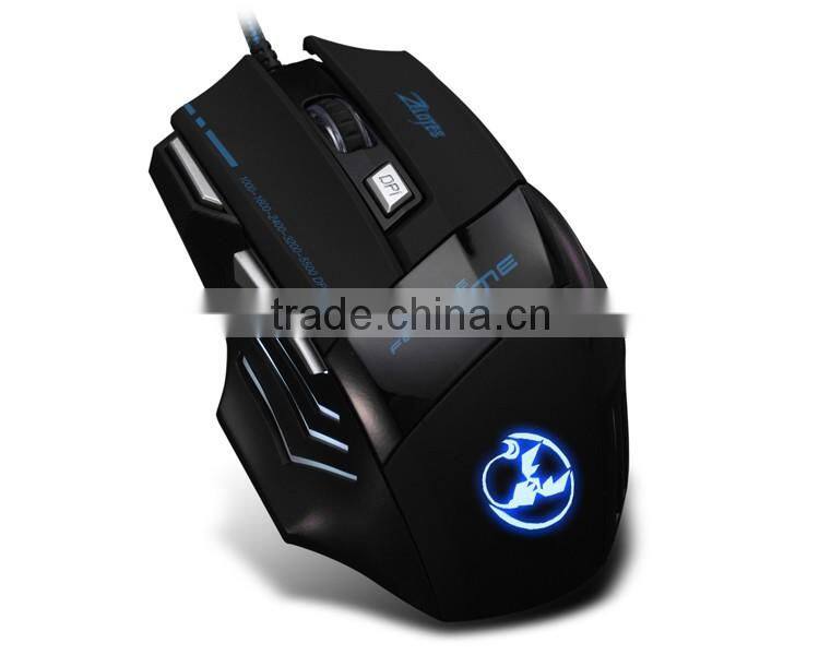 Zelotes 5500 DPI 7 Button LED Optical USB for Wired Gaming Mouse Mice