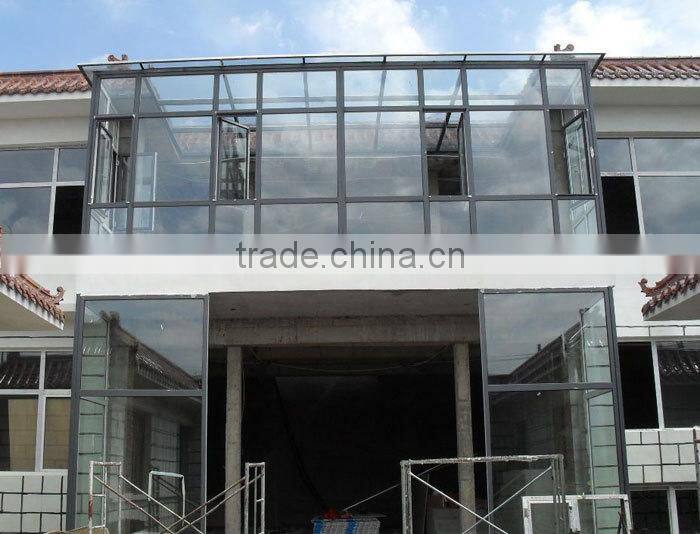 aluminium glass sunshine hut bulit in garden house