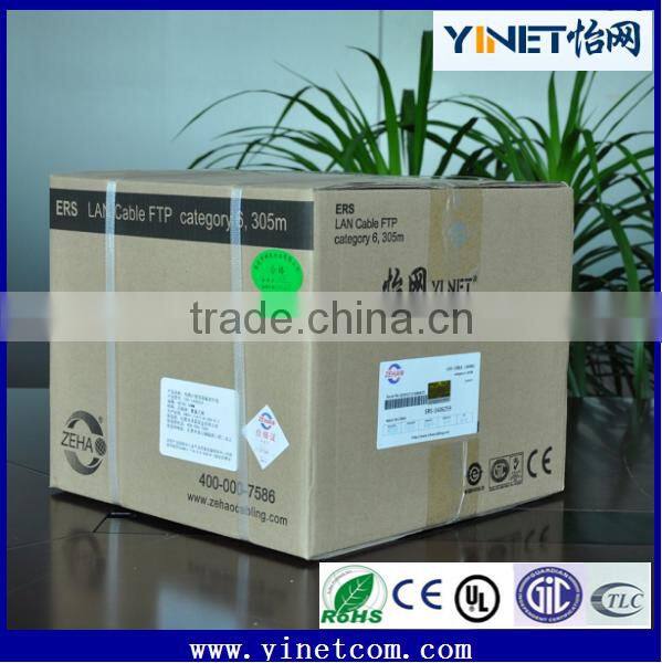 Coppe CAT6 double shielded ethernet cable/ SFTP lan cable for sale