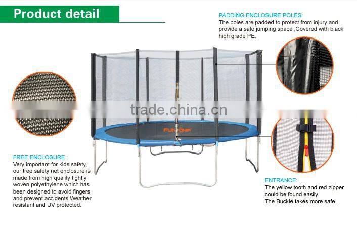 FUNJUMP 14FT outdoor trampoline with enclosure and GS&CE certiciates