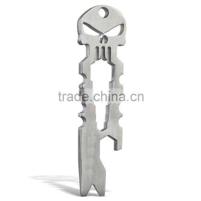 Multifunctional titanium wine bottle opener, camping tool