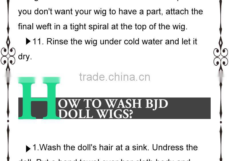 New style medium length loose wavy gray 1/4 bjd doll wigs