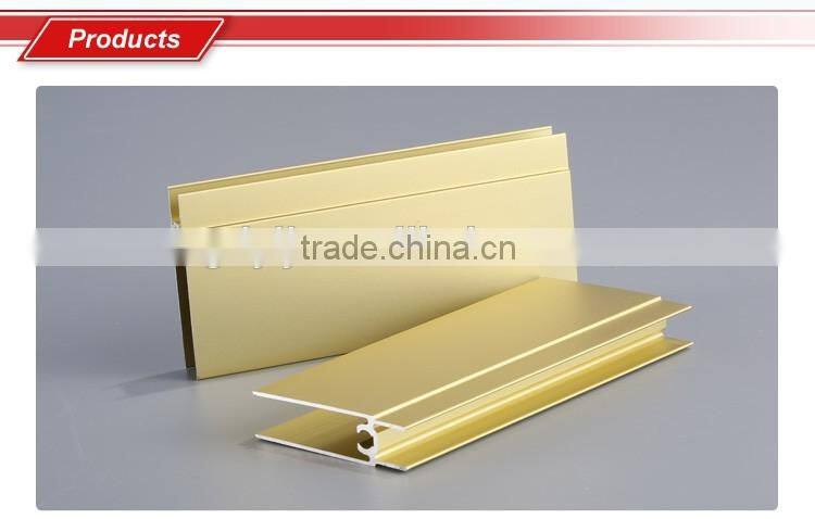 Anodized silver aluminum profile for furniture closet door