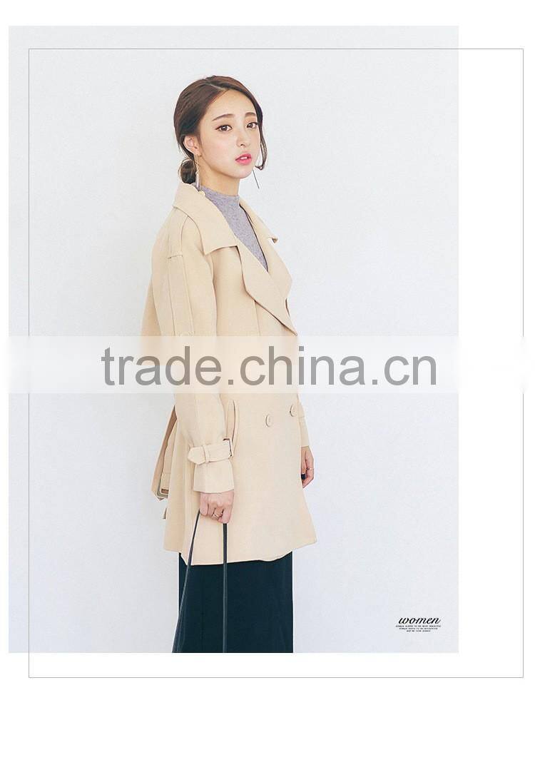 Autumn Winter New Loose Jacket With Belt Women Coat Female Fashion