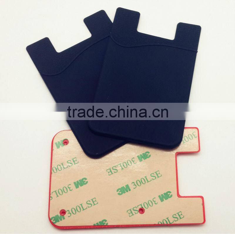 3M sticky silicone smart card wallet for mobile phone