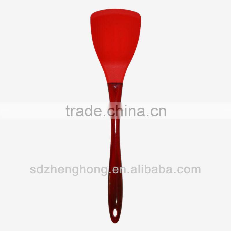 Food Grade Heat Resisting Kitchen Utensils Silicone Turner with PS Handle