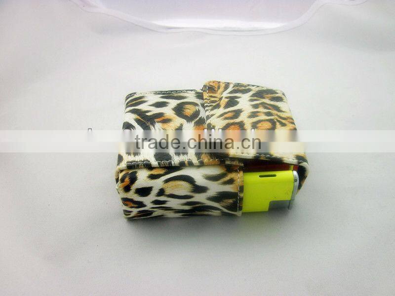leopard print pu leather cigarette case cigarette holder leather pouch for cigarette pack