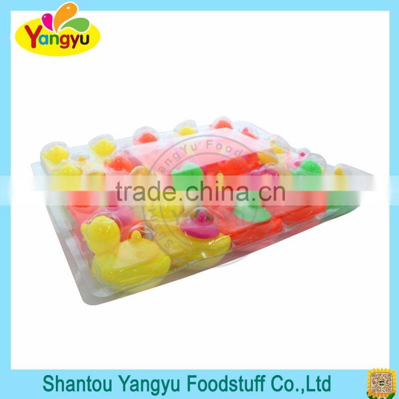 Lovely duck and cartoon animal boxing candy toys with cup