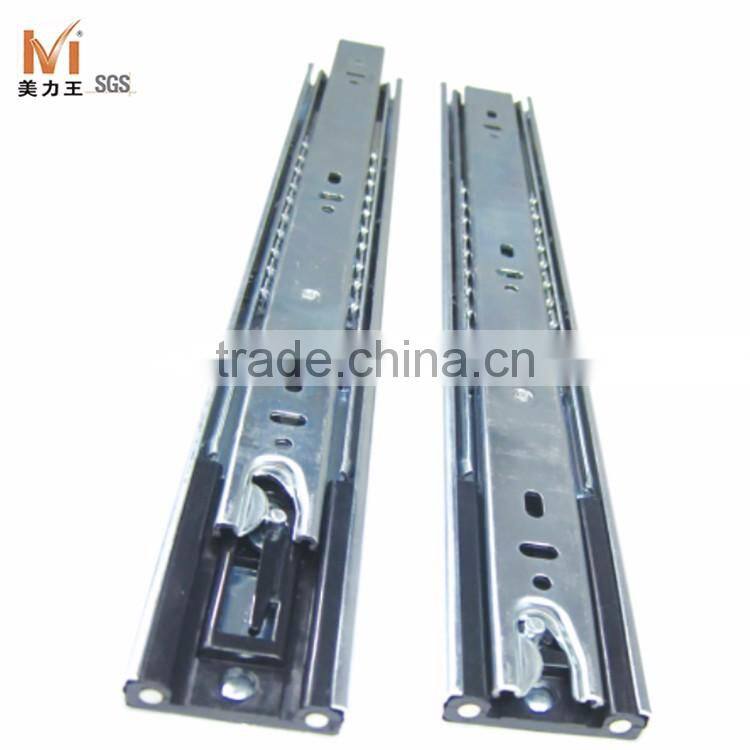 Furniture Slides Drawer 45mm Push to Open Ball Bearing Drawer Slides