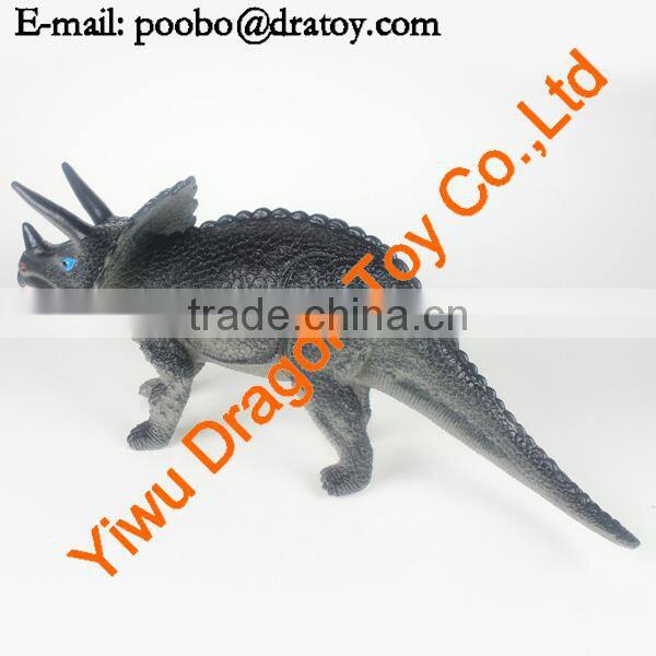 A variety of colorful dinosaur toys