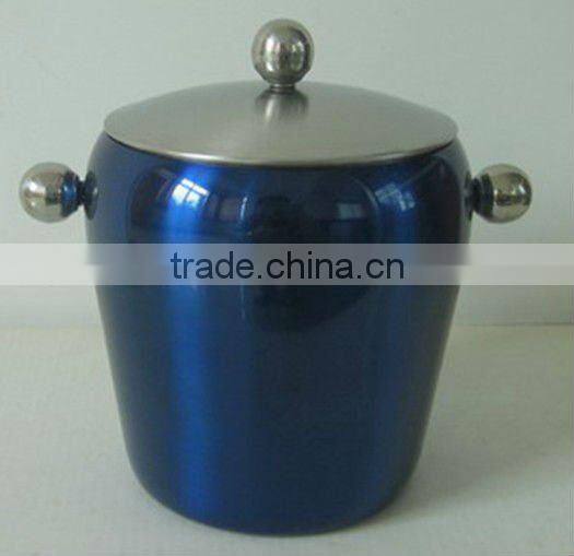 1.0L stainless steel ice bucket with lid