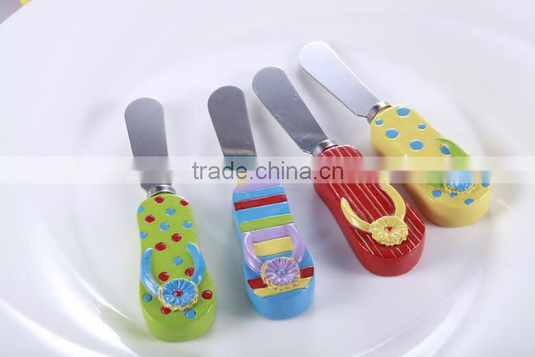 polyresin handle stainless steel butter knife set