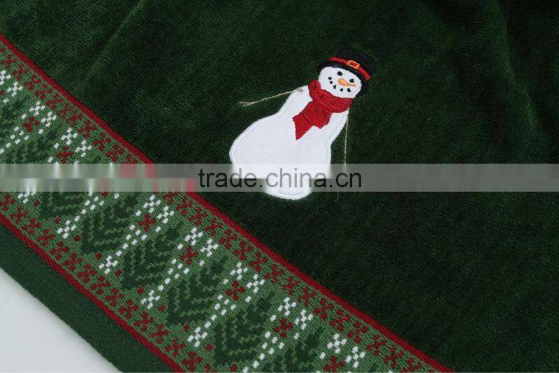 high quality cotton bath towel set with santa pattern