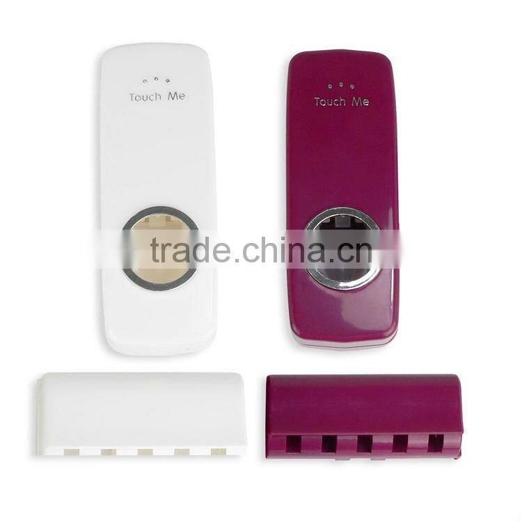 Wholesale children automatic toothpast dispenser toothbrush that dispenses with brush holder bathroom set