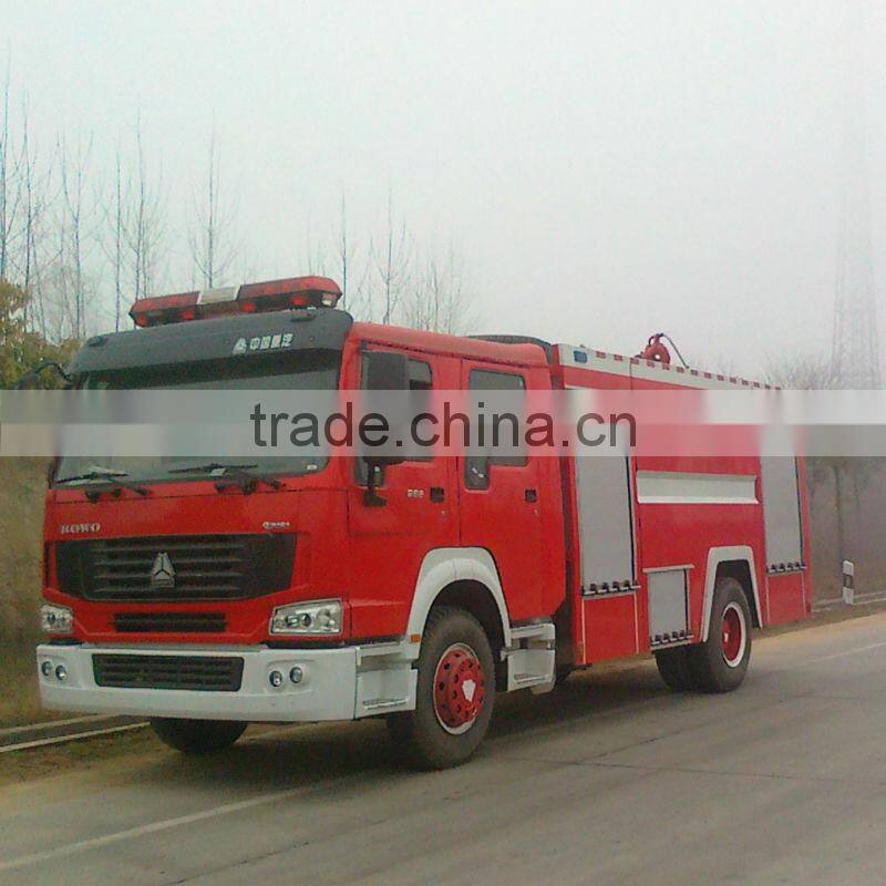SINOTRUK HOWO 7000liter fire truck water capacity new fire truck for sale