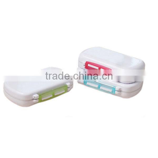 Travel 6 Compartments Waterproof Pill Box with Lock