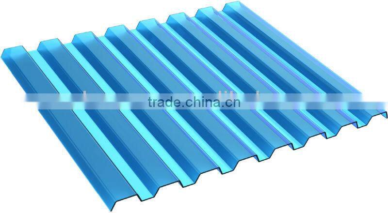 Plastic Polycarbonate Corrugated Roofing Color Sheet (Valuview Blue GRECA)