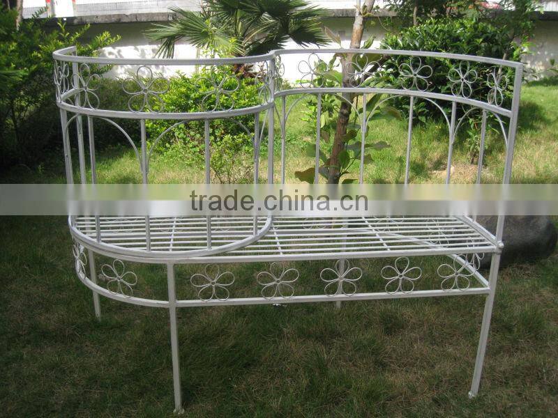 Very Nice Folading Wrought Irons Vintage Classic Unique Retro Patio Metal Half Moon Sofa