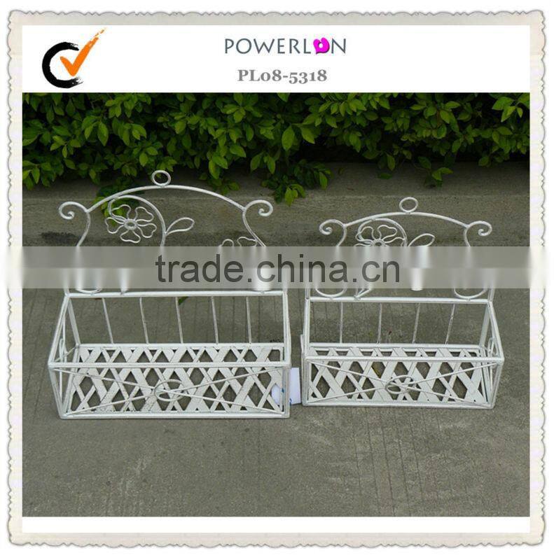 Durable S/3 Metal Garden Flower Wall Planters