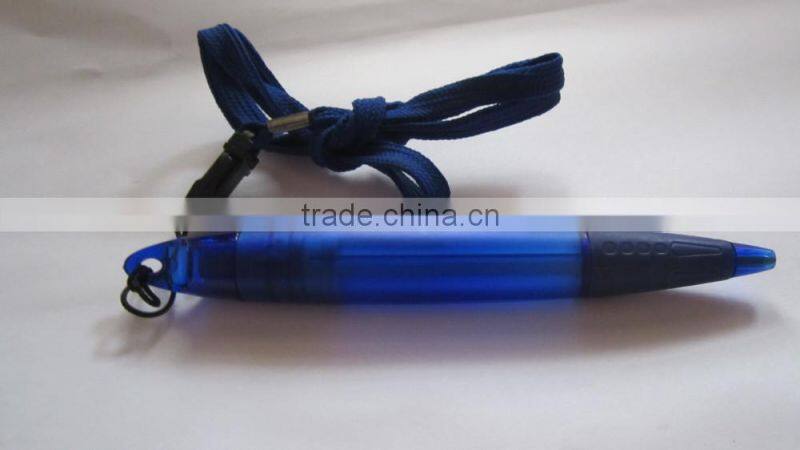 Cheap Promotional Ballpoint Pen with Lanyard Strap
