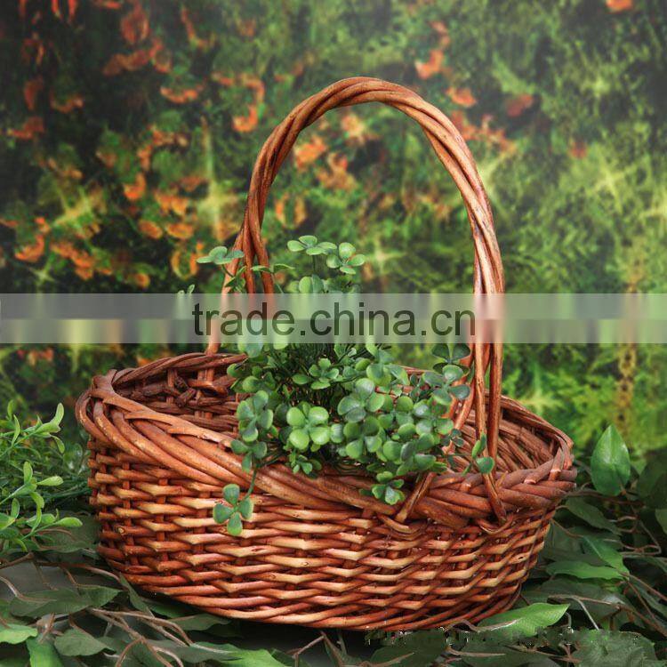 2014 exquisite fruit basket with handle with handmade wholesale
