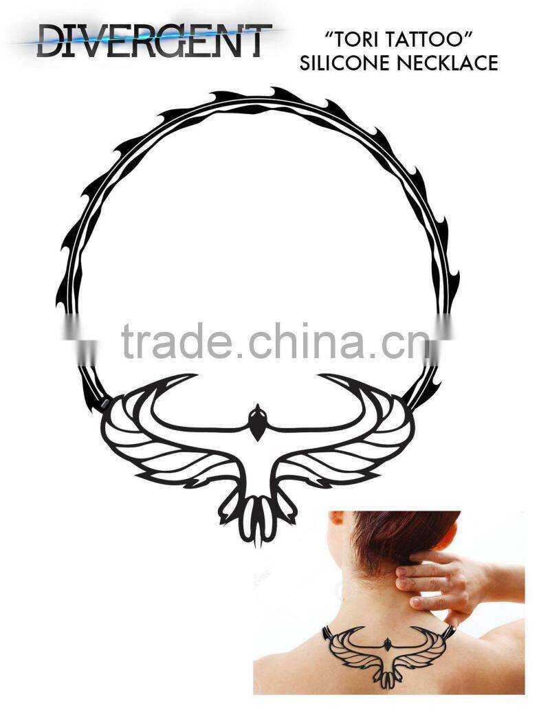 2014 hot sale food grade silicone necklace jewelry