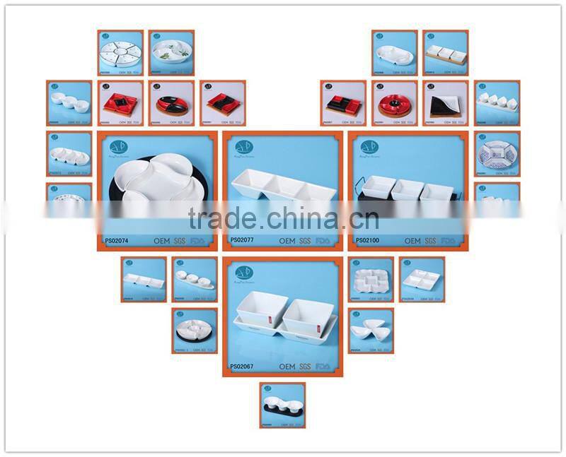 porcelain plate,dinner plate,four section square plate,plates for hotel