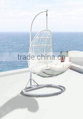 Metal hanging garden swing chair adult wicker rattan swing chair
