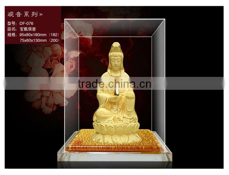Hot Product 2014 24K Gold Plated Promotion gift Buddha statue in display box WS336-DF032
