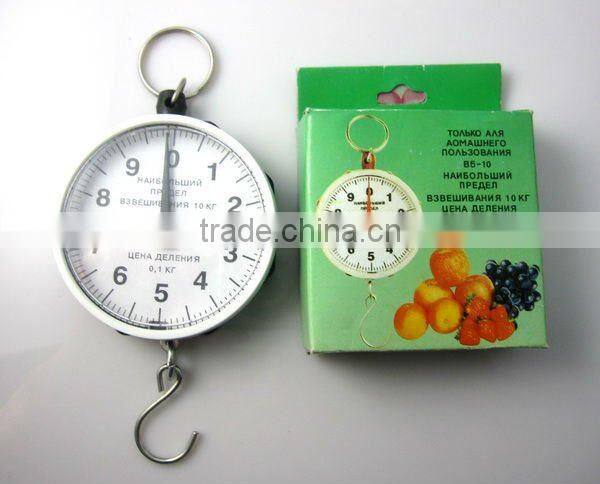 Portable luggage hanging spring fishing scale