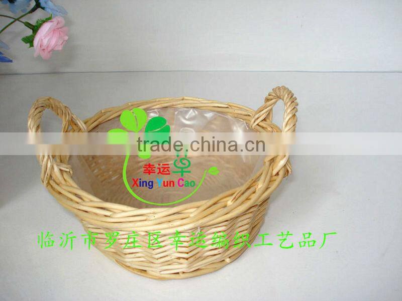 nature wicker gift basket with liner