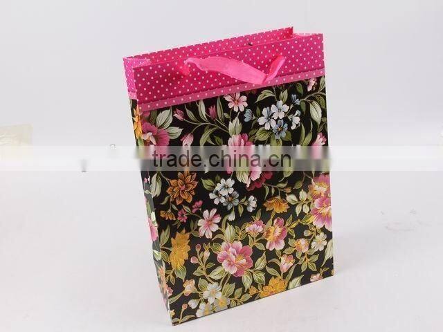 Flower Design Foldable Gift Bag / Shopping Paper Bag