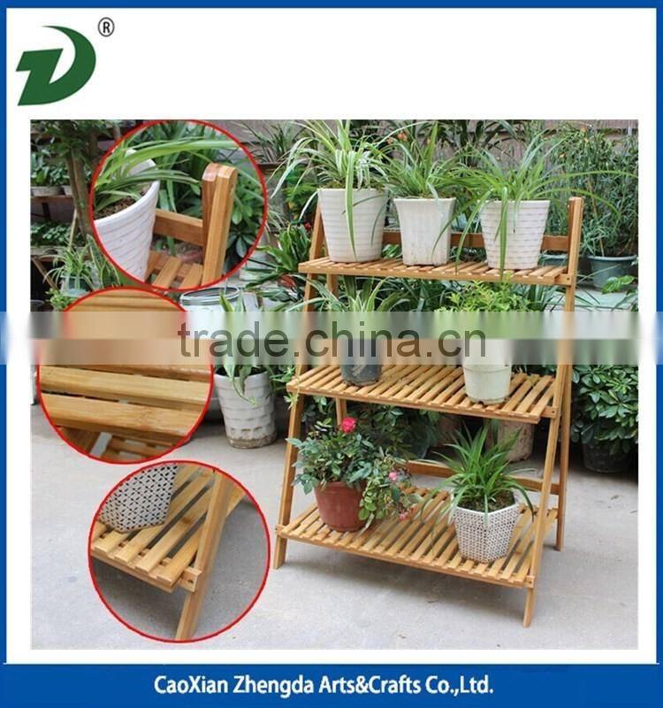 Antique garden decorative wood flower rack flower stand