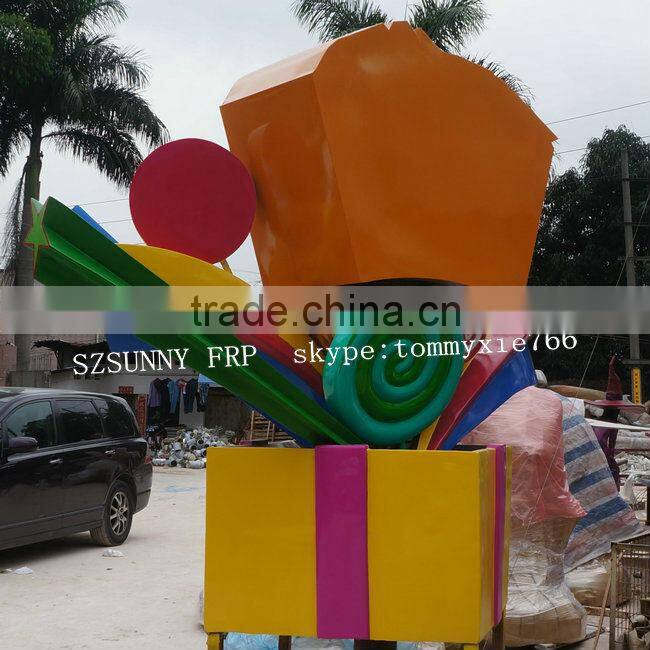 FRP gift box decoration