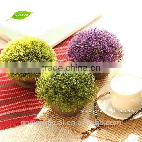 GP001-02 GNW lavender artificial flower with garden flower pot for wedding centerpiece table decoration