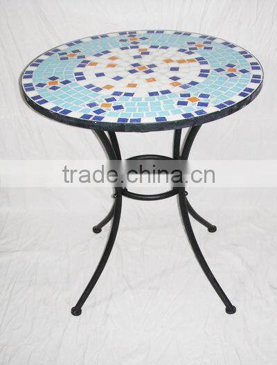 wholesales mosaic furniture folding garden table outdoor table with Diameter 60cm