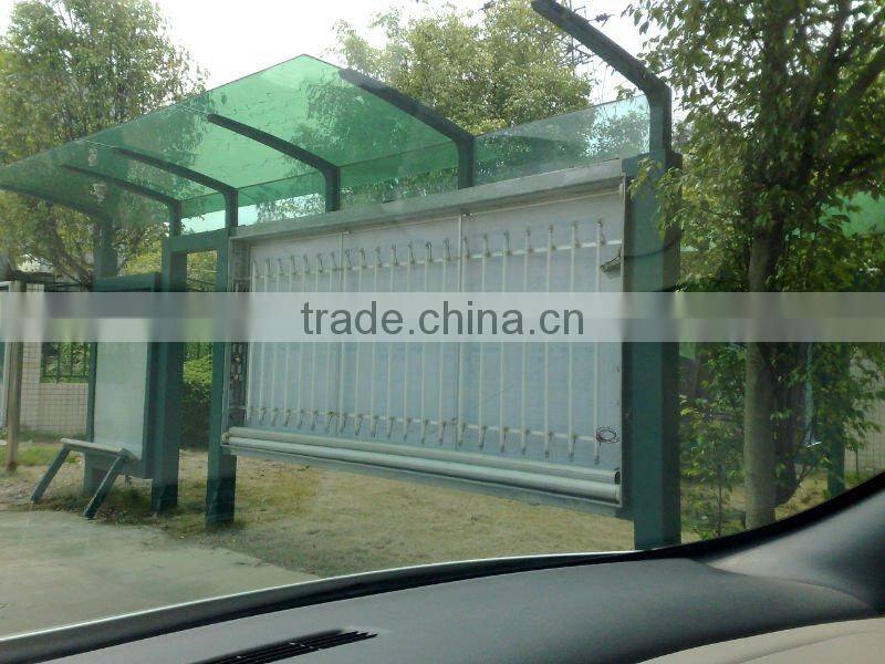 2015 outdoor media scrolling mupi bus shelter