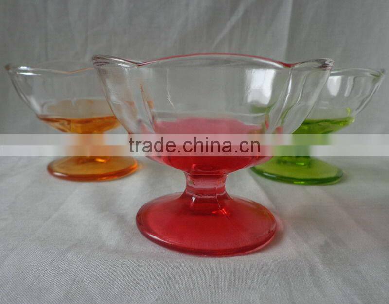 Green paint glass candle holder