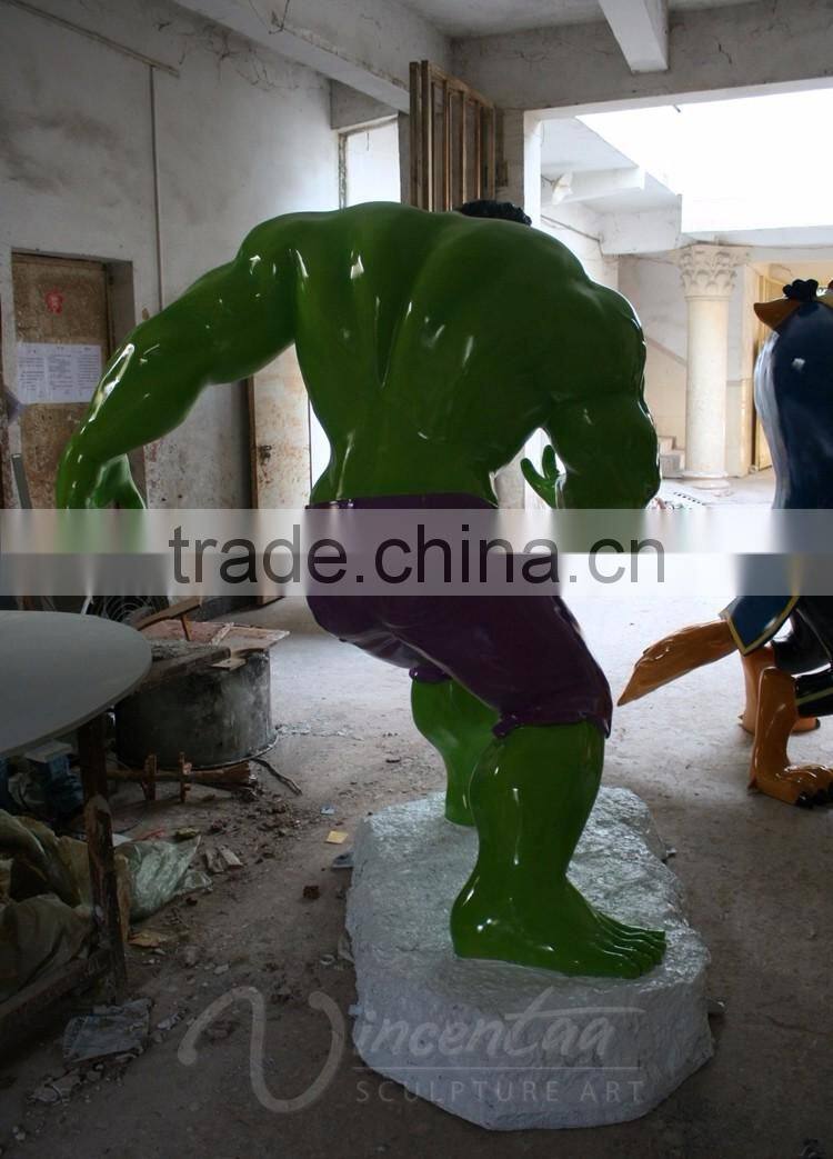 alibaba wholesale promotion resin craft polyresin life size hulk statue