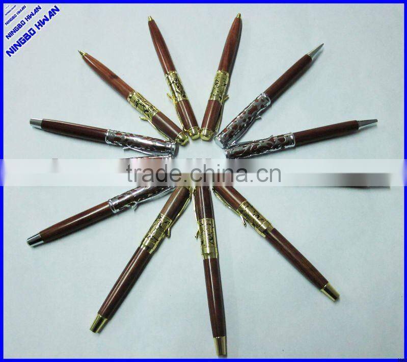 2 color twist high quality popular wood pens