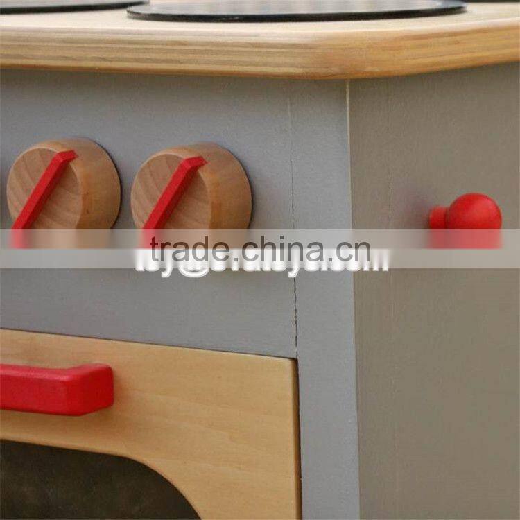 Pretend play kitchen toys wooden kids cooking set W10C301