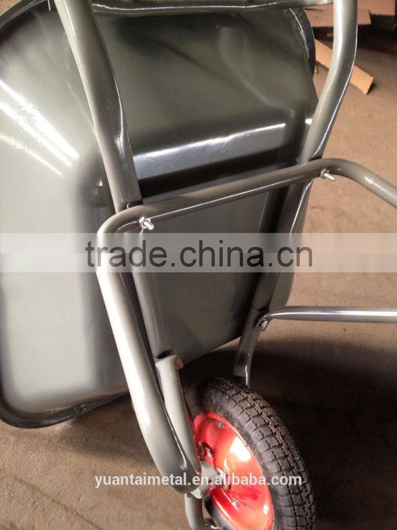 Qingdao cheap Heavy duty 150kg 65L garden wheelbarrow manufacture WB6201