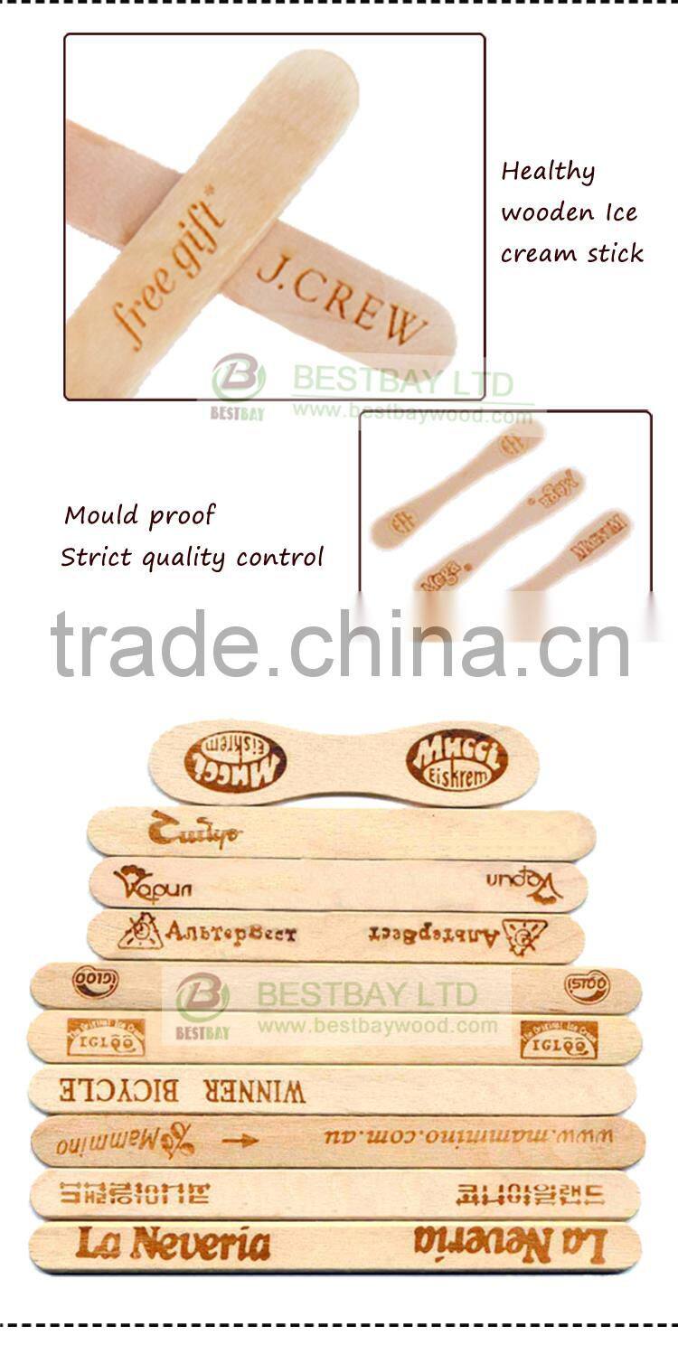 Custom branded wooden popsicle stick