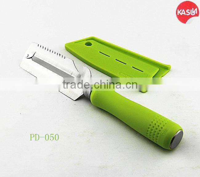PD-048 Multi Function peeler knife Fish scraper with cover manual vegetable cutter for home use