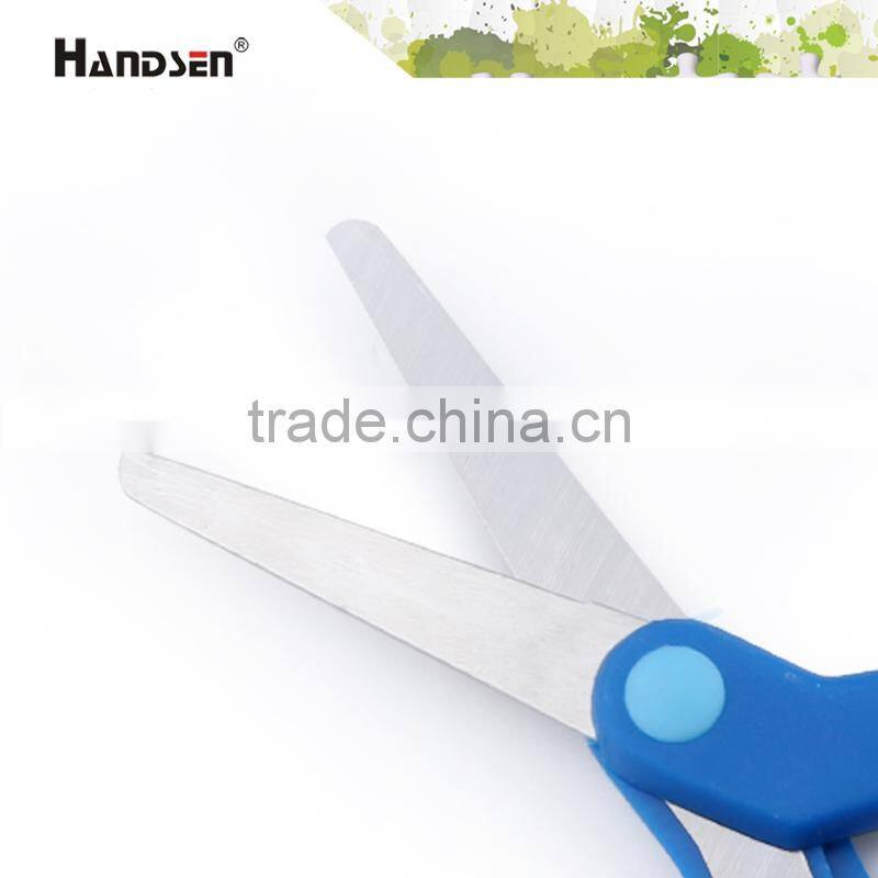 5" soft grip plastic PP handle scissors with a box